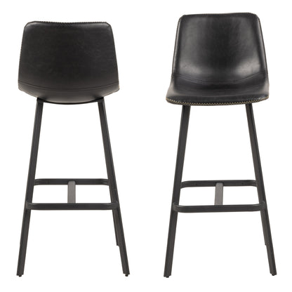 Cote | Furniture Oregon Bar Chairs - Black (Set of 2) I_Oregon, Bar Stools 90A0000096092