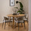 Malika 4 Seater Dining Table, Round - Oak