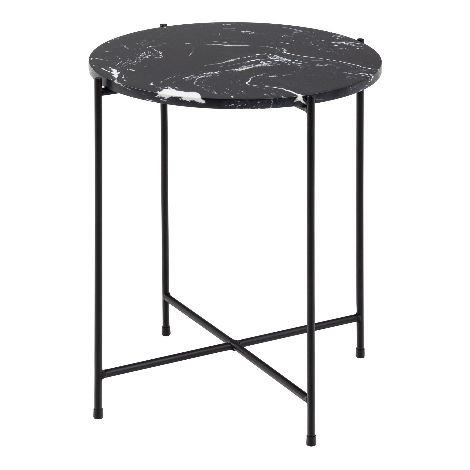 Cote | Furniture Avila Side Table 42x45cm - Black Polished Marble Stone  Avila, Side Tables 90A0000096734