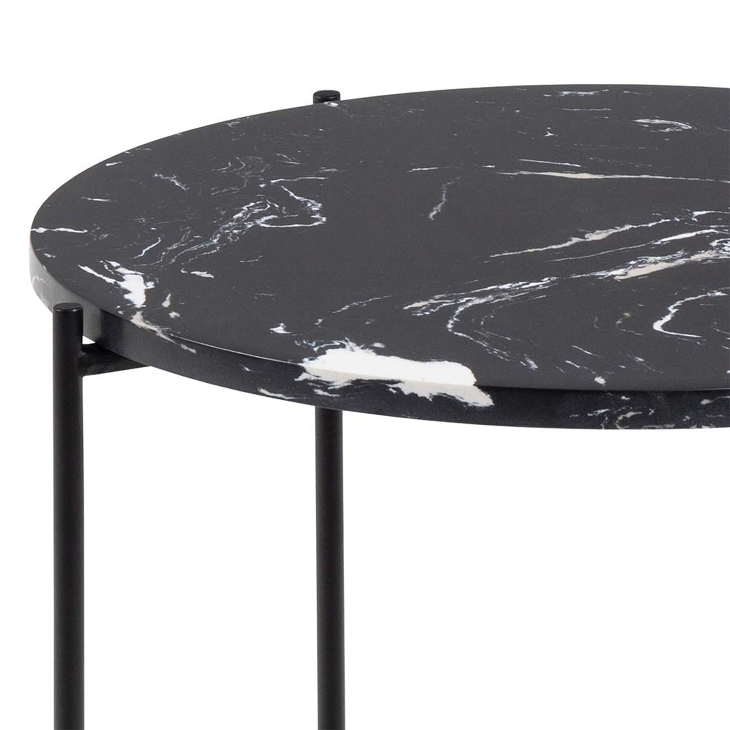 Cote | Furniture Avila Side Table 42x45cm - Black Polished Marble Stone  Avila, Side Tables 90A0000096734