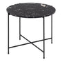 Avila Side Table 52x40cm - Black Polished Marble Stone