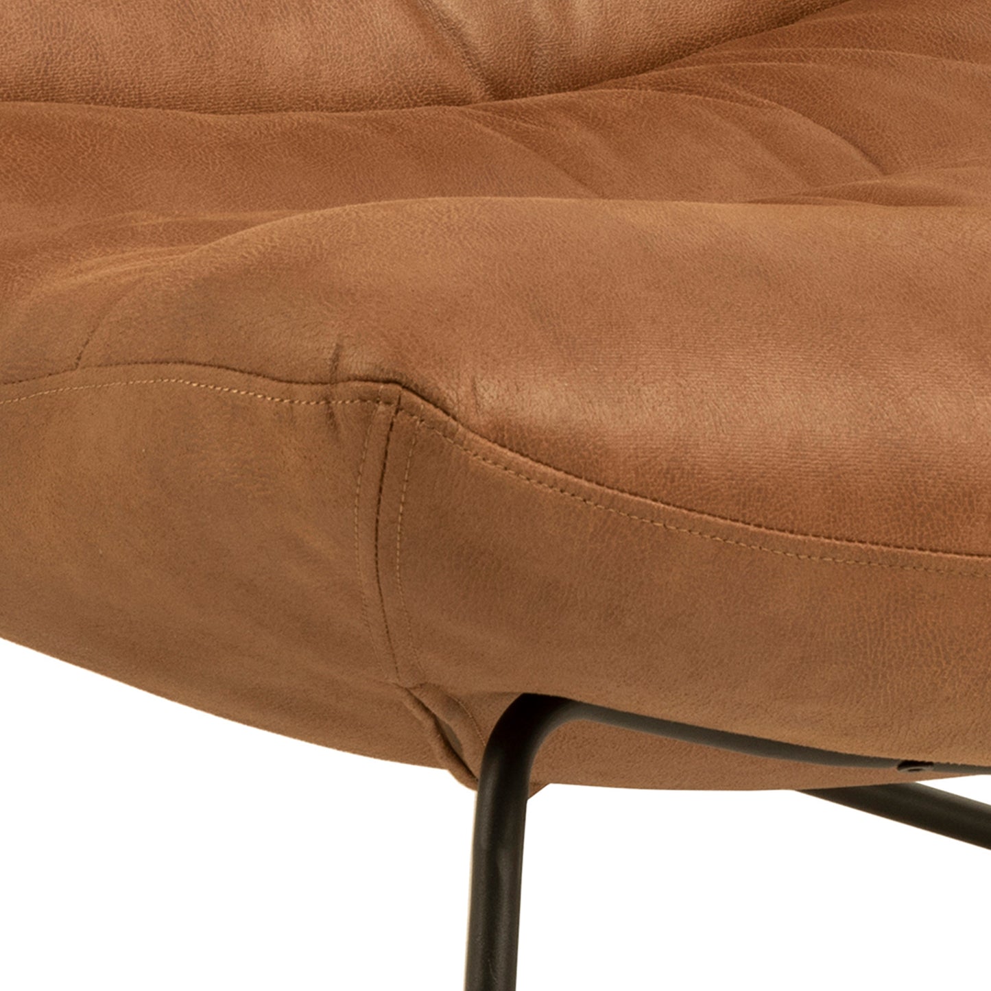 Cote | Furniture Milford Lounge Chair, Sledge Base - Brown Leather-Mix Milford, Accent Chairs & Armchairs 90A0000097454