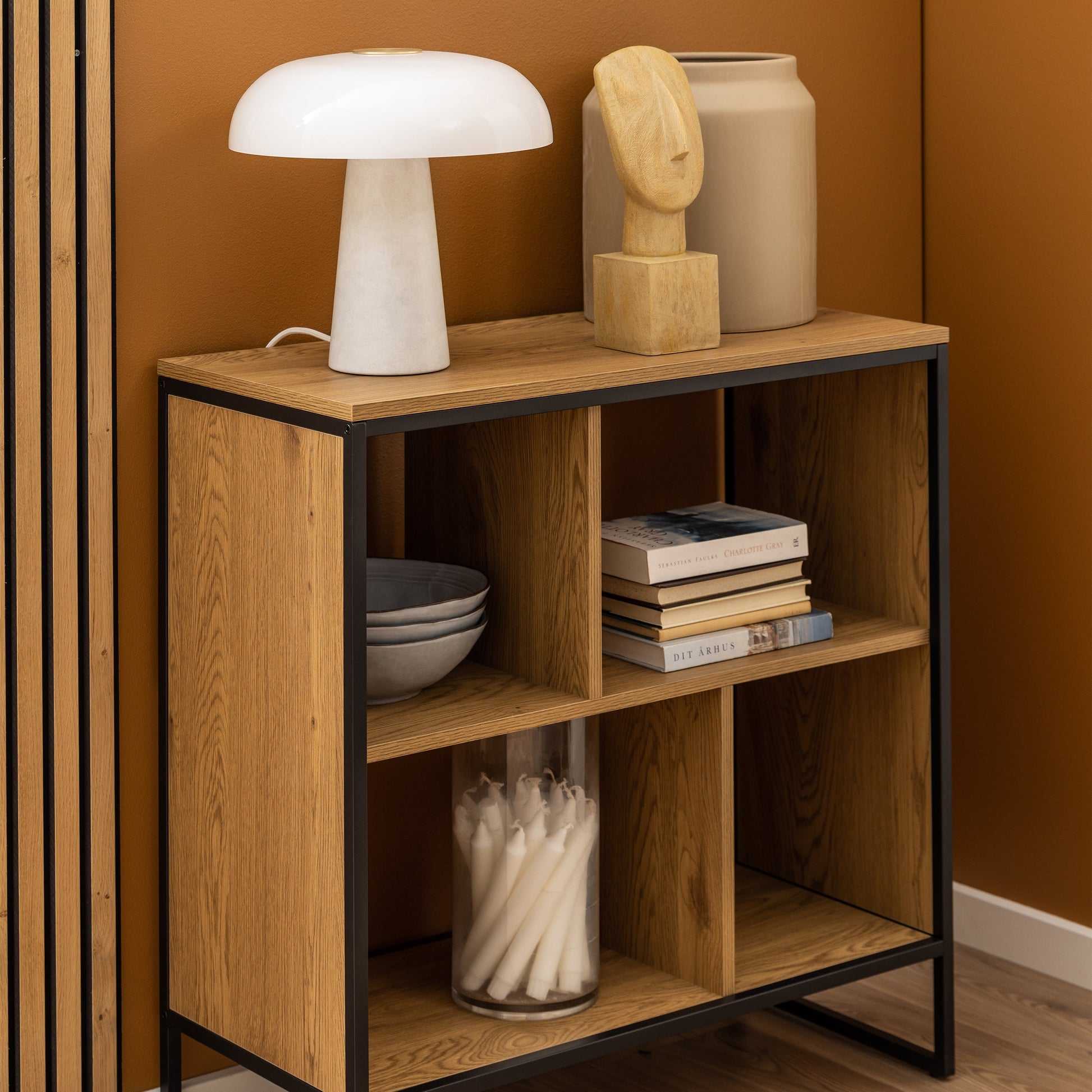 Cote | Furniture Swindon Bookcase, 4 Shelves - Oak Swindon, Bookcases 90A0000097588