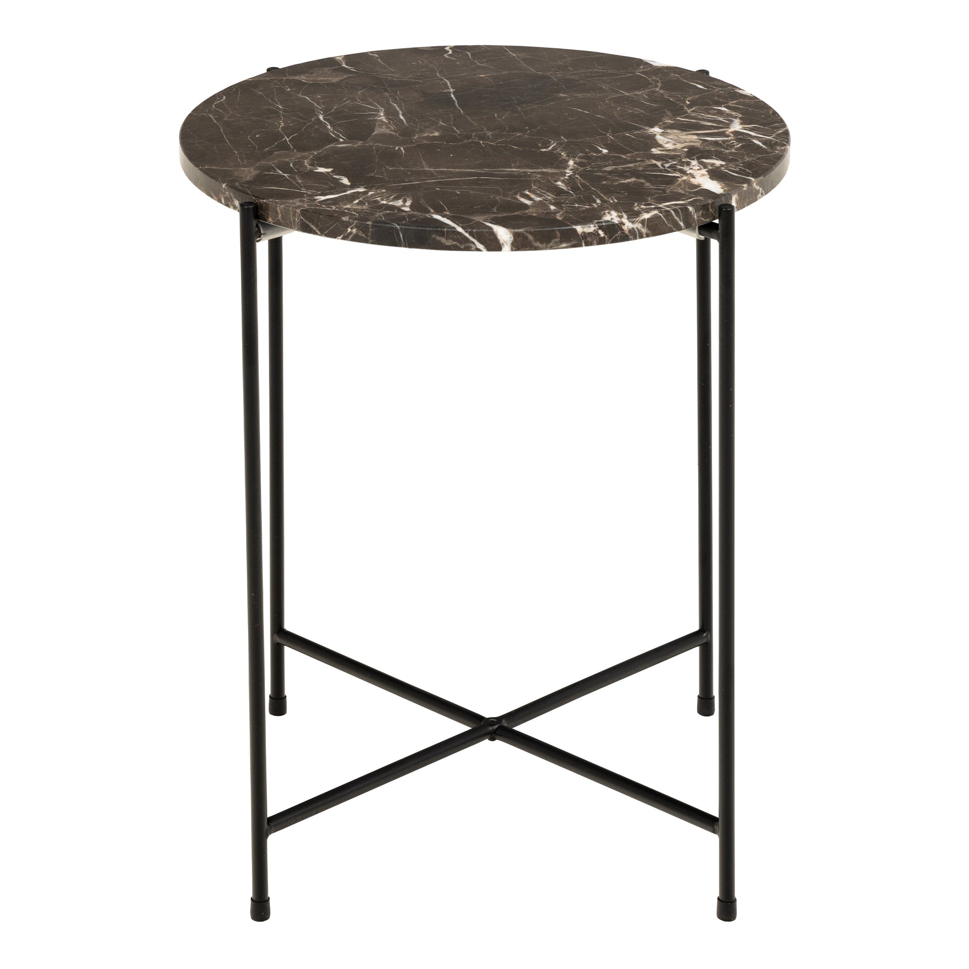 Cote | Furniture Avila Side Table 42x45cm - Brown Marble Top  Avila, Side Tables 90A0000097860