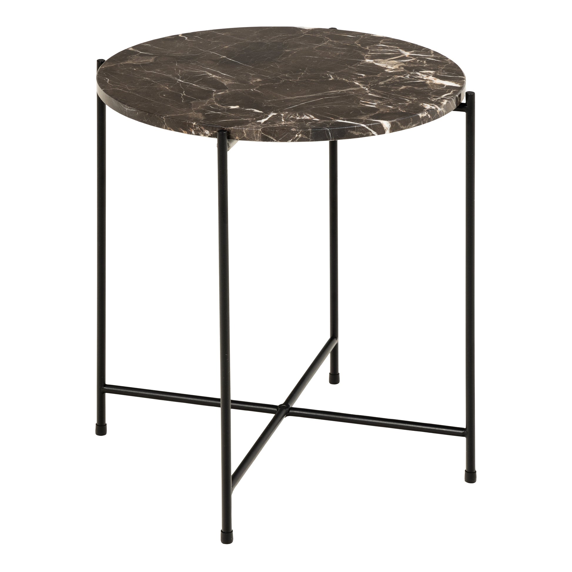 Cote | Furniture Avila Side Table 42x45cm - Brown Marble Top  Avila, Side Tables 90A0000097860