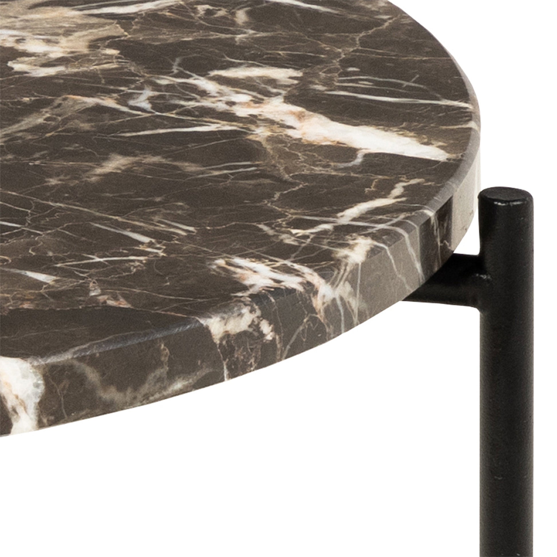 Cote | Furniture Avila Side Table 42x45cm - Brown Marble Top  Avila, Side Tables 90A0000097860