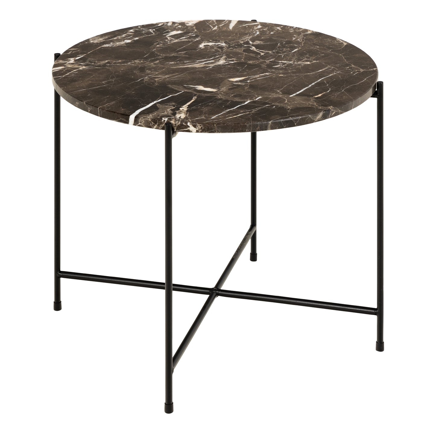 Cote Furniture |  Avila Side Table 52x40cm - Brown Marble Top  Avila, Side Tables 90A0000097862