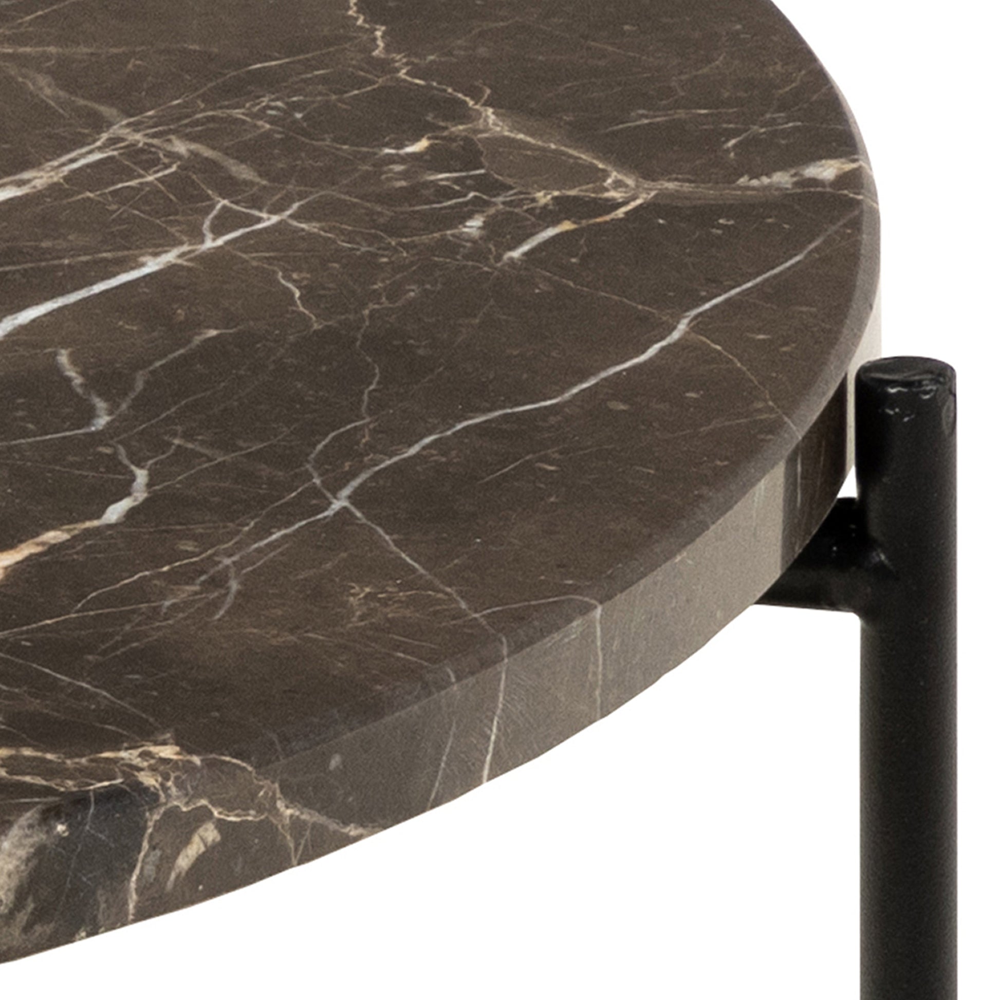 Cote | Furniture Avila Side Table52x40cm - Brown Marble Top  Avila, Side Tables 90A0000097862