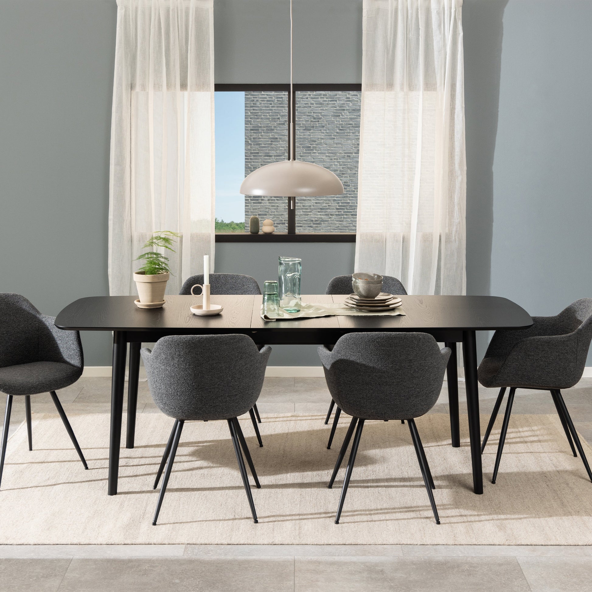 Cote | Furniture Montreux 4-6 Seater Dining Table, Rectangular - Black Montreux, Dining Tables 90A0000098604