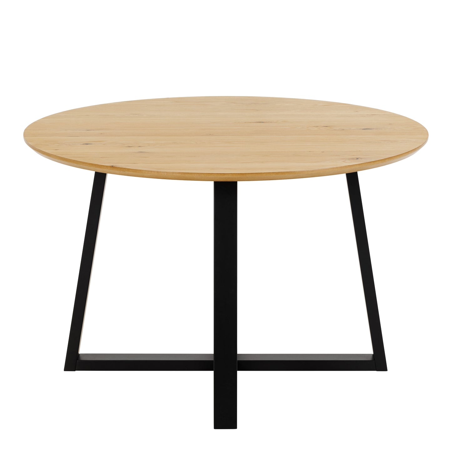 Cote | Furniture Malika 4 Seater Dining Table, Round - Oak & Black Malika, Dining Tables 90A0000099036