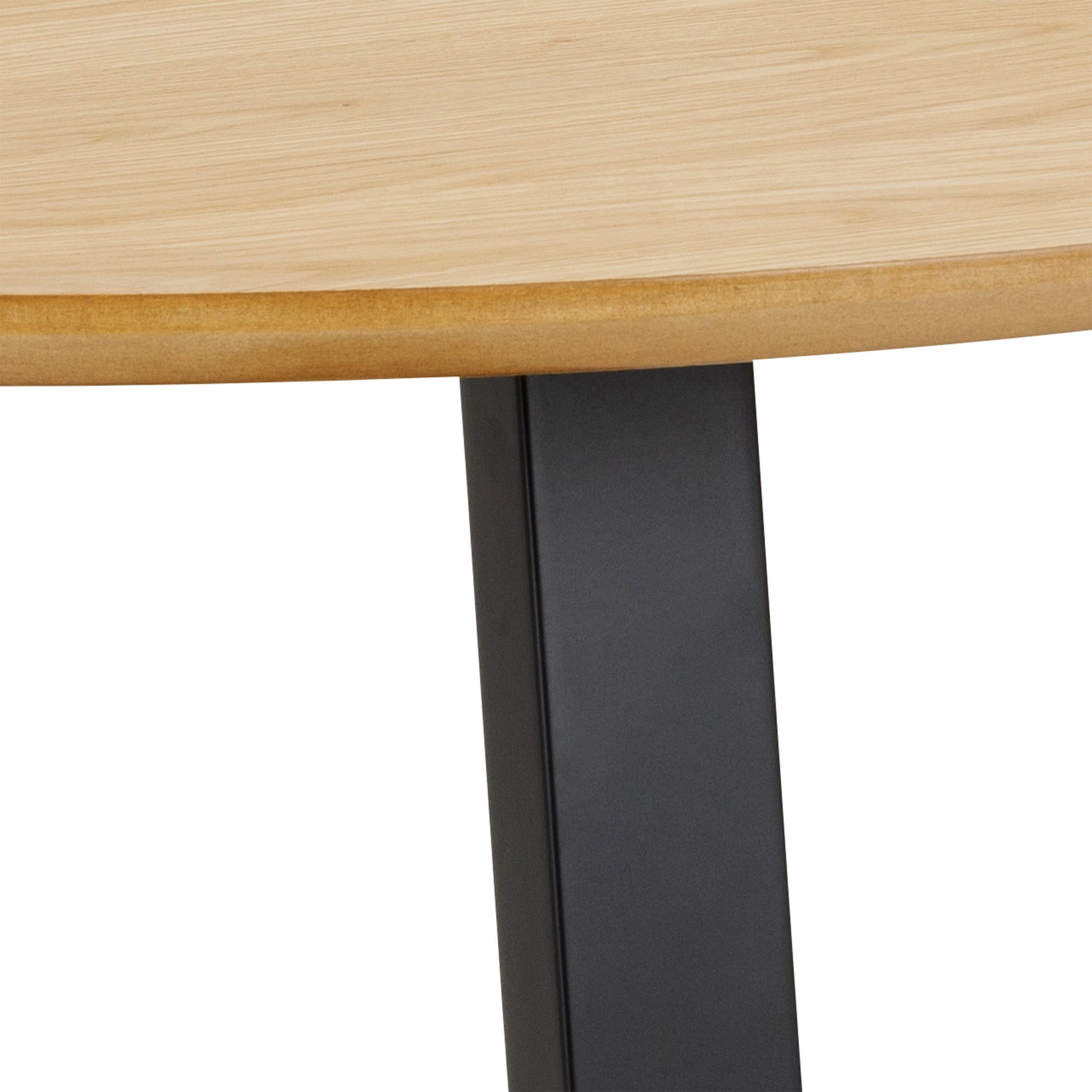 Cote | Furniture Malika 4 Seater Dining Table, Round - Oak & Black Malika, Dining Tables 90A0000099036