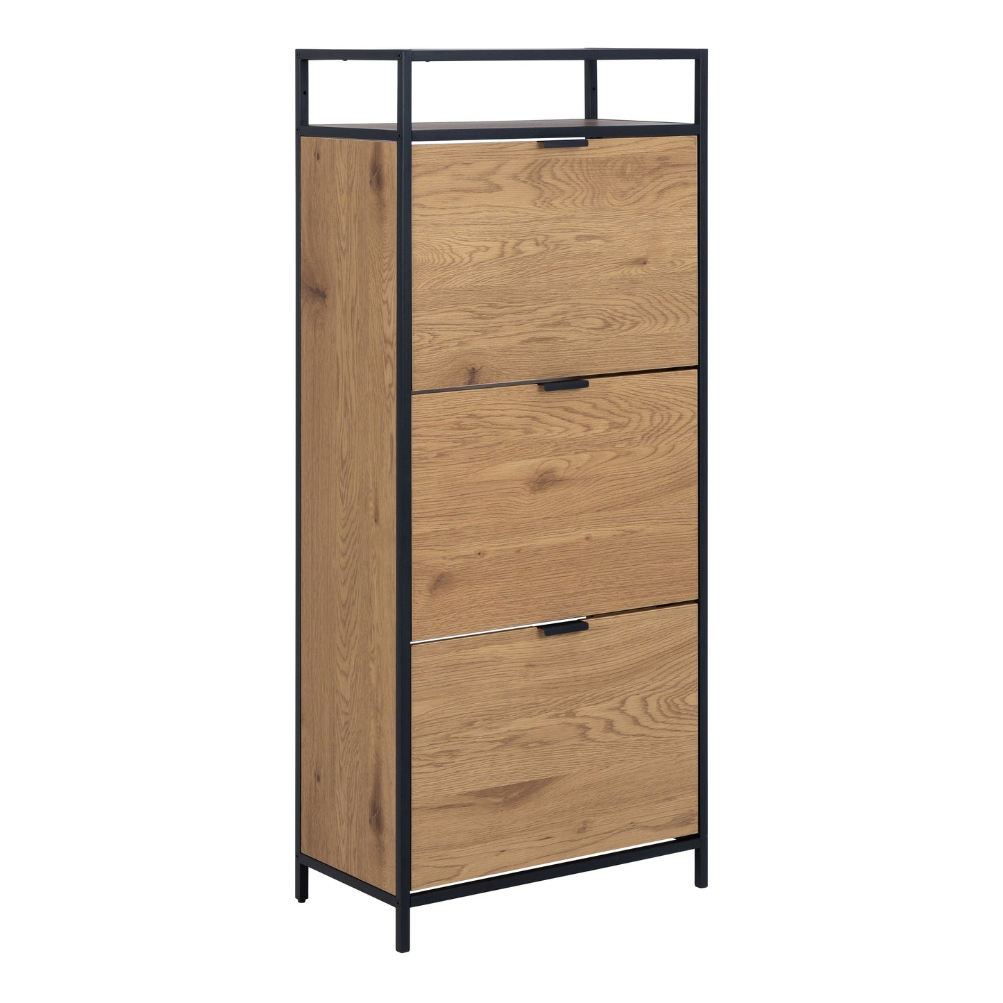 Cote | Furniture Seaford Shoe Storage - Black & Oak Seaford, Shoe Storage 90A0000100315