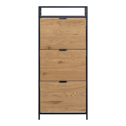 Cote | Furniture Seaford Shoe Storage - Black & Oak Seaford, Shoe Storage 90A0000100315