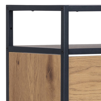 Cote | Furniture Seaford Shoe Storage - Black & Oak Seaford, Shoe Storage 90A0000100315