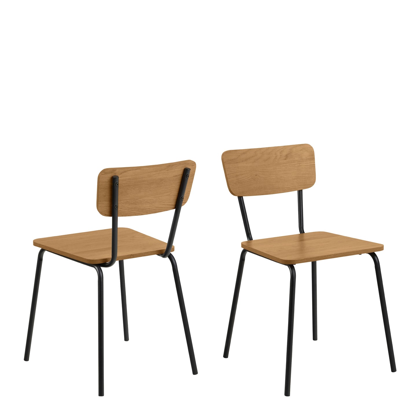 Cote | Furniture Peru Dining Chairs - Steel & Oak (Set of 4) Peru, Dining Chairs 90A0000100542