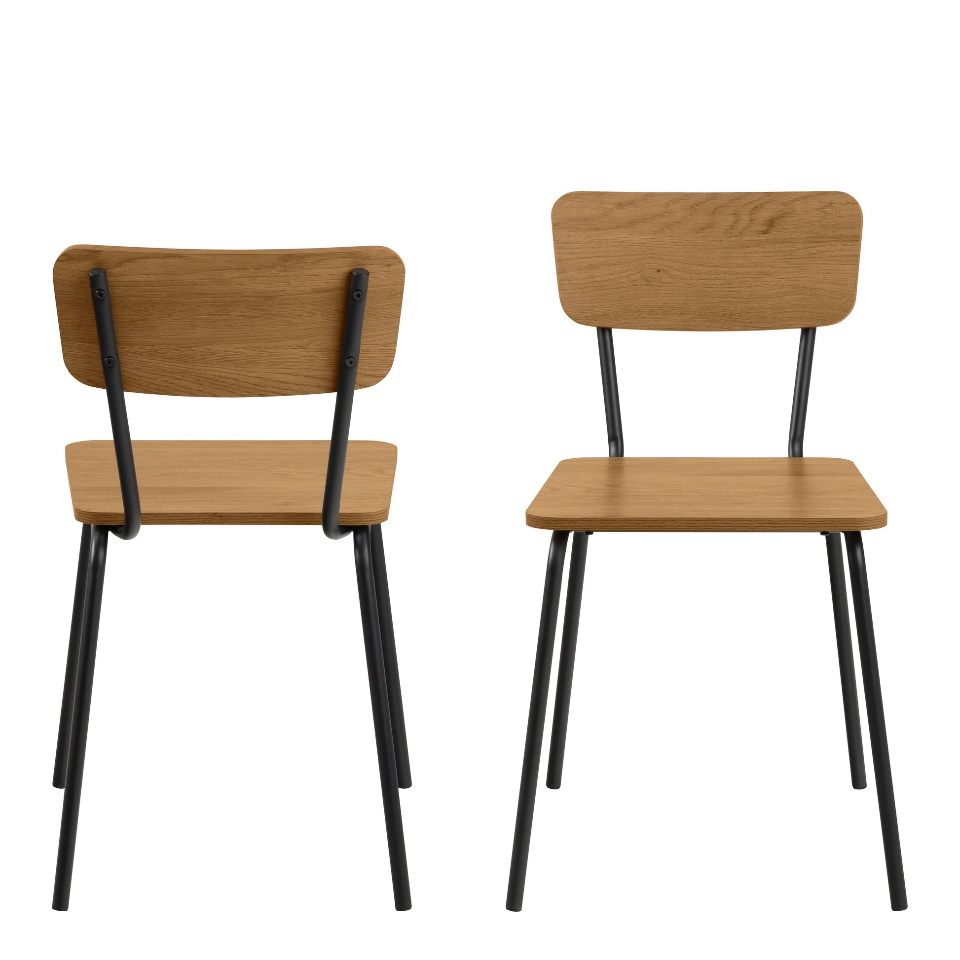 Cote | Furniture Peru Dining Chairs - Steel & Oak (Set of 4) Peru, Dining Chairs 90A0000100542