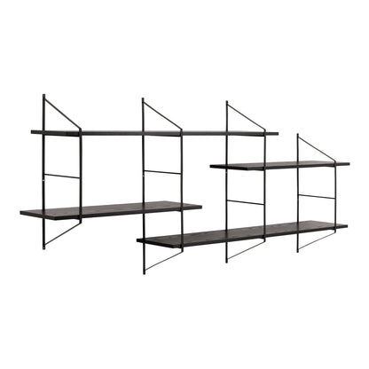 Cote | Furniture Belfast Wall Unit with 4 shelves - Black Belfast, Shelving 90A0000100860