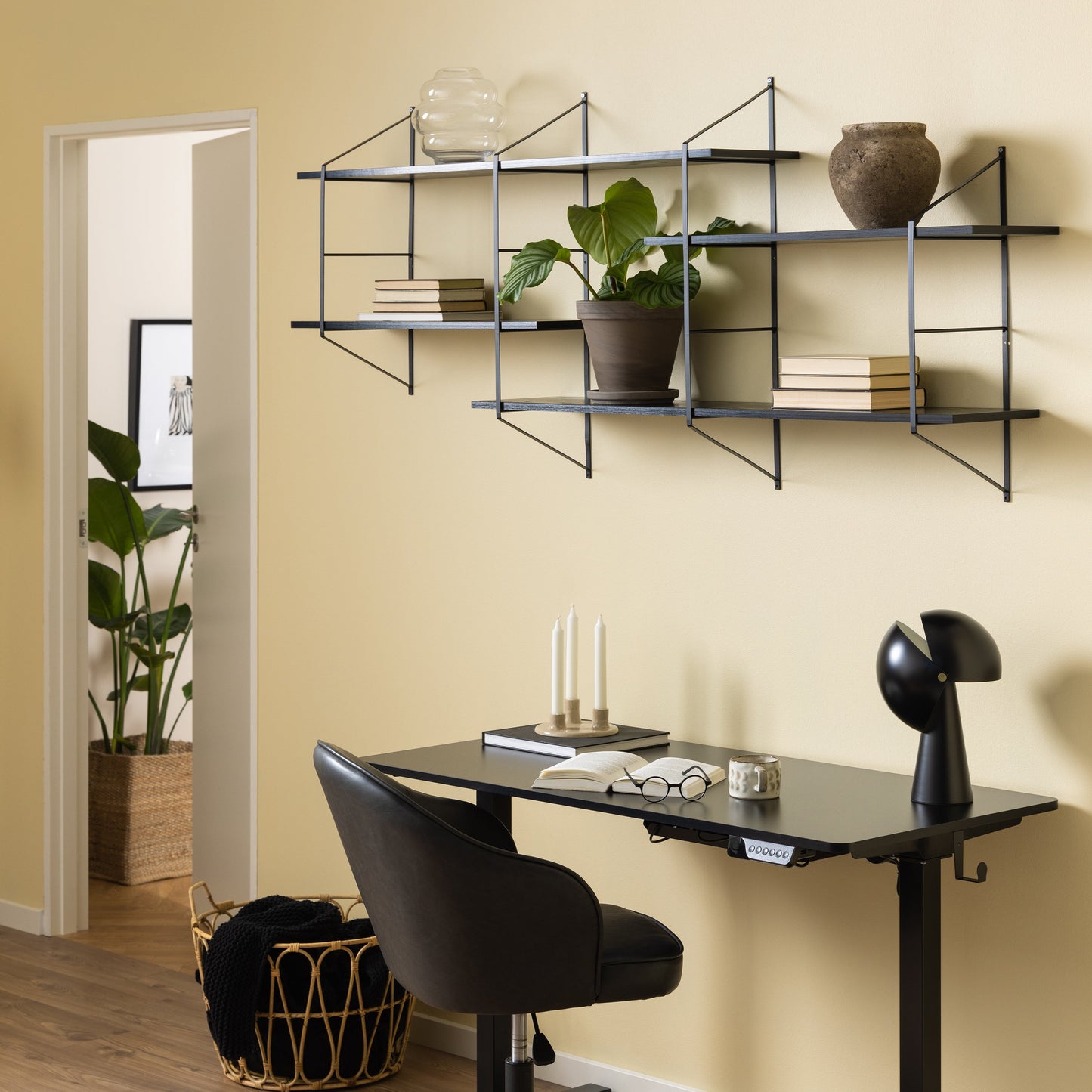 Cote | Furniture Belfast Wall Unit with 4 shelves - Black Belfast, Shelving 90A0000100860