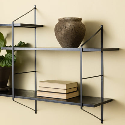 Cote | Furniture Belfast Wall Unit with 4 shelves - Black Belfast, Shelving 90A0000100860