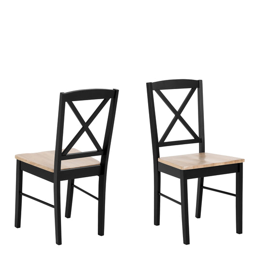 Cote | Furniture Elvira Dining Chairs - Black & Oak (Set of 2) Elvira, Coffee Tables 90A0000101105