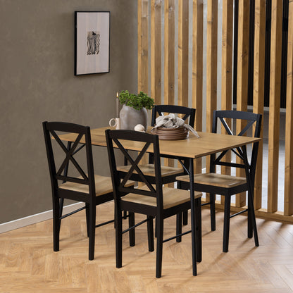 Cote | Furniture Elvira Dining Chairs - Black & Oak (Set of 2) Elvira, Coffee Tables 90A0000101105