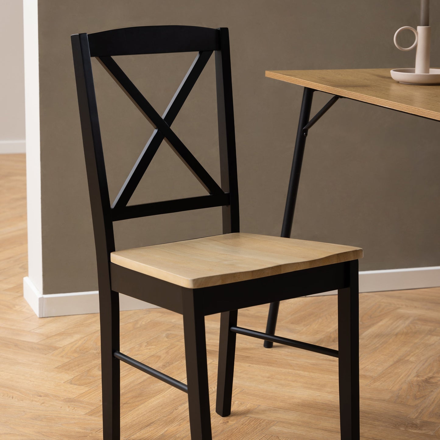 Cote | Furniture Elvira Dining Chairs - Black & Oak (Set of 2) Elvira, Coffee Tables 90A0000101105