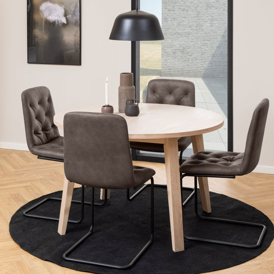 Cote | Furniture A-Line 2-4 Seater Dining Table, Round - White Oak A-Line, Dining Tables 90A0000101579