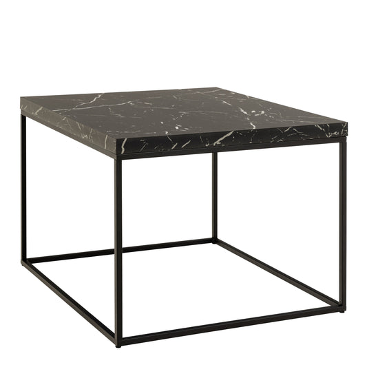 Cote | Furniture Barossa Coffee Table, Black Marble Effect Top & Black Steel Base - 60cm Barossa, Coffee Tables 90A0000102404