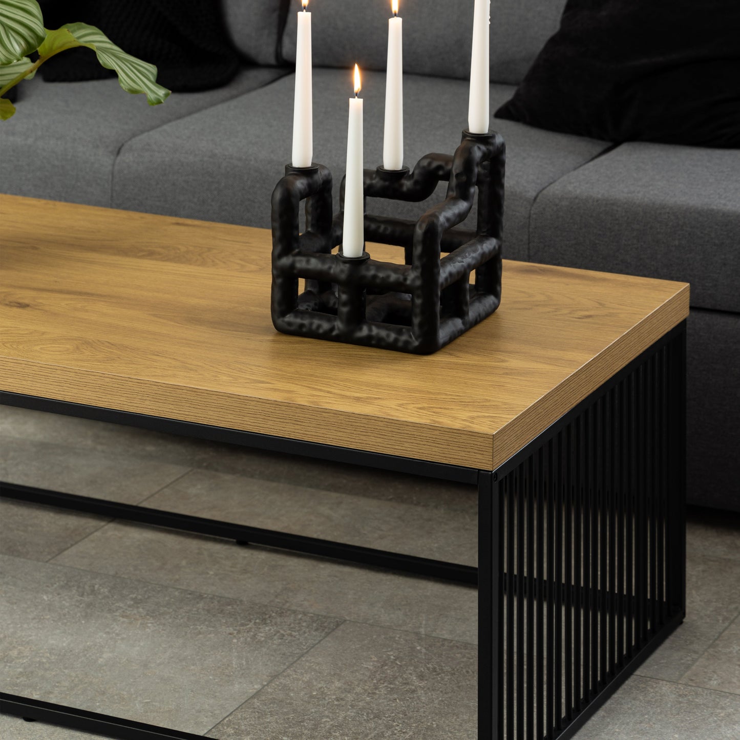 Cote | Furniture Strington Coffee Table - Black & Oak Strington, Coffee Tables 90A0000102438