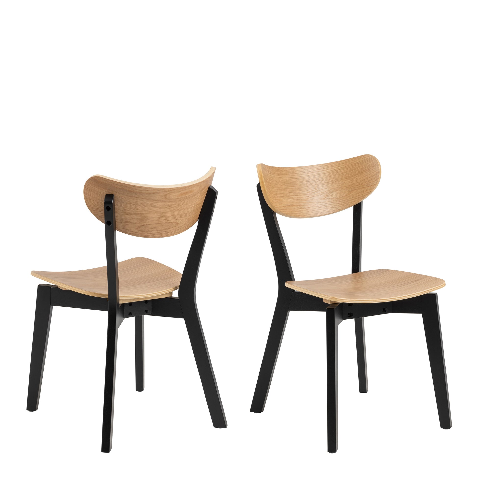 Cote | Furniture Roxby Dining Chairs - Black & Oak (Set of 2) Roxby, Dining Chairs 90A0000102464