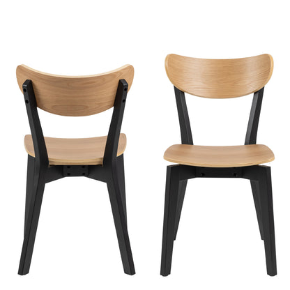 Cote | Furniture Roxby Dining Chairs - Black & Oak (Set of 2) Roxby, Dining Chairs 90A0000102464