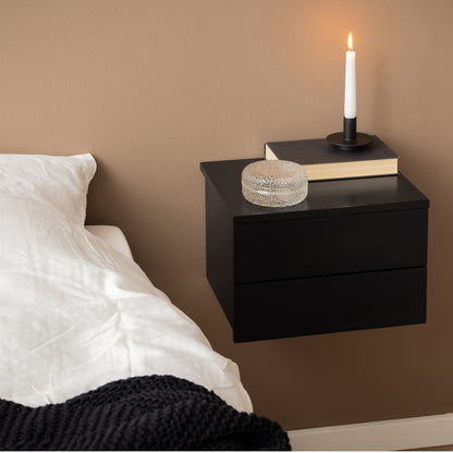 Cote | Furniture Avignon Bedside Table with 2 Drawer - Black Avignon, Bedside Tables 90A0000102560