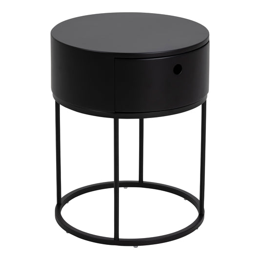 Cote | Furniture Polo Bedside Table, Round - Black Polo, Bedside Tables 90A0000102924