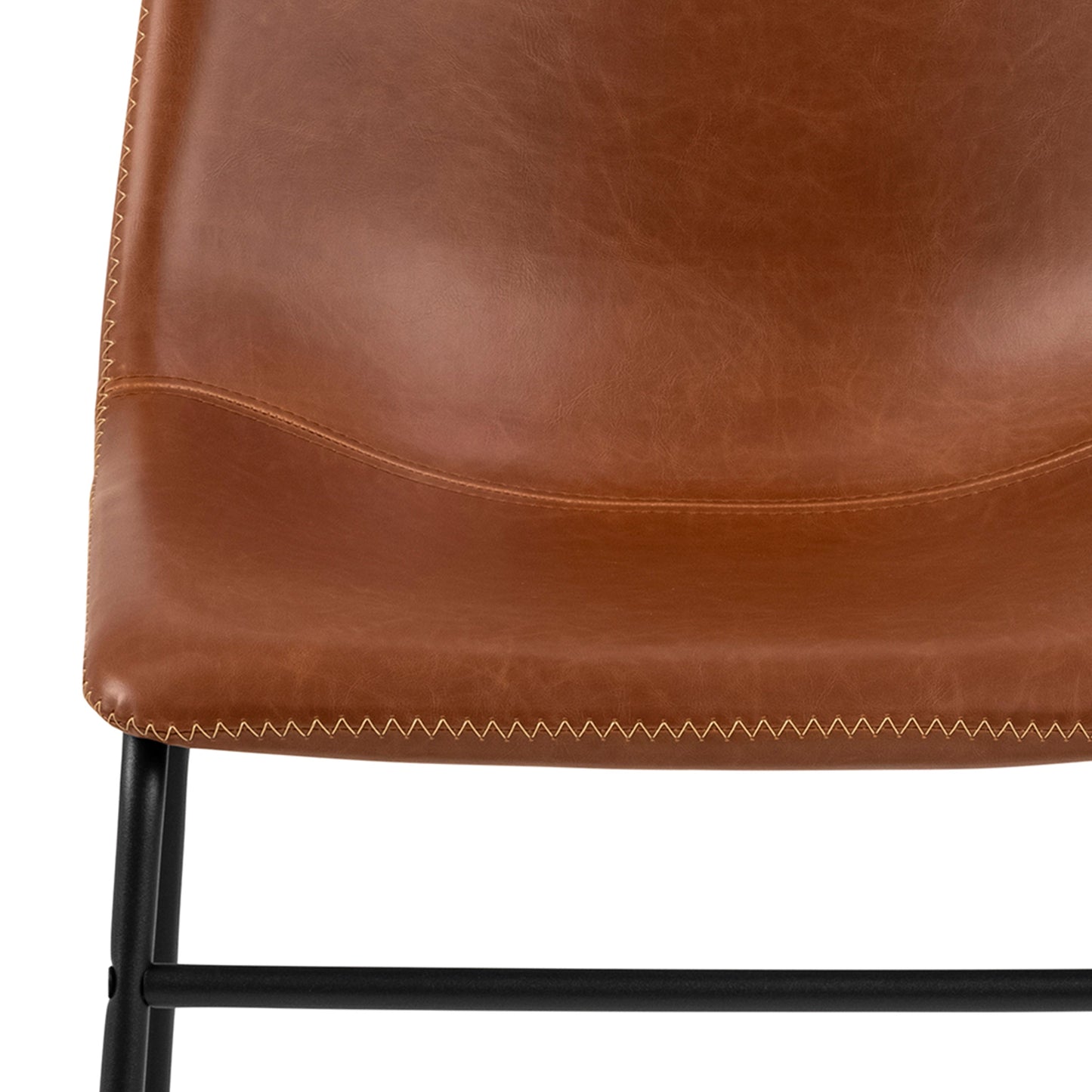 Cote | Furniture Oregon Dining Chairs - Brown with Cream Stitching (Set of 2) I_Oregon, Dining Chairs 90A0000103460