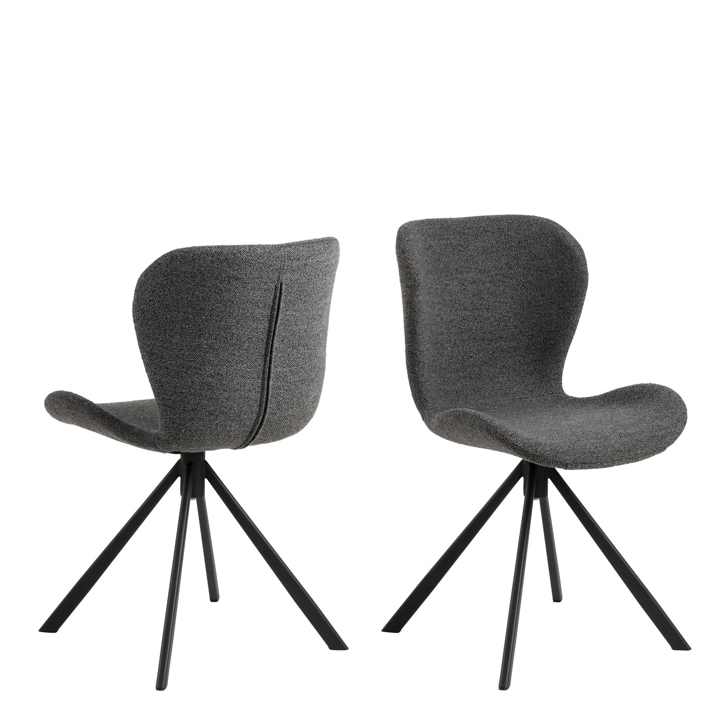 Cote | Furniture Batilda Swivel Dining Chairs - Grey (Set of 2) Batilda, Dining Chairs 90A0000103477