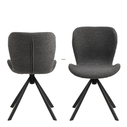 Cote | Furniture Batilda Swivel Dining Chairs - Grey (Set of 2) Batilda, Dining Chairs 90A0000103477