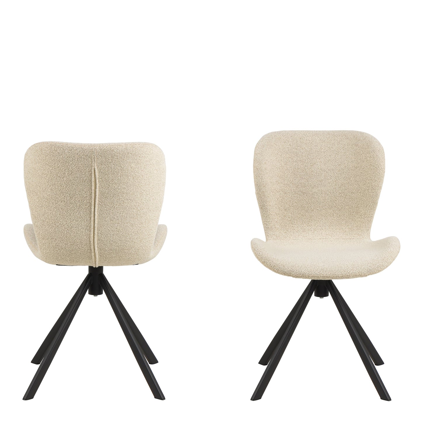 Cote | Furniture Batilda Swivel Dining Chairs - Cream (Set of 2) Batilda, Dining Chairs 90A0000103478