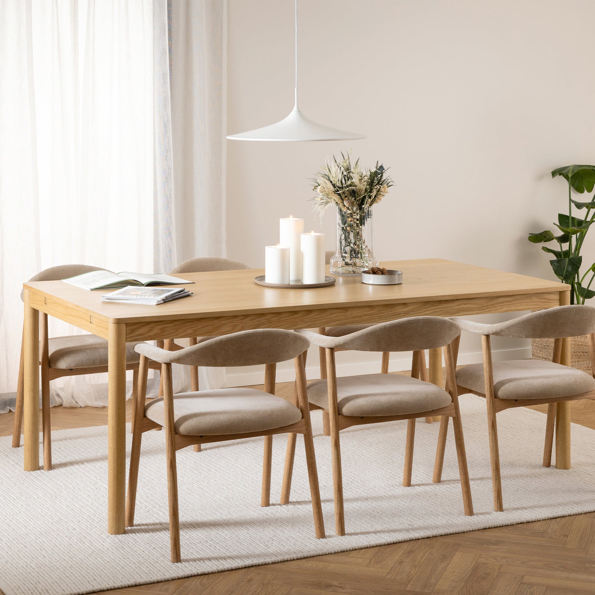 Cote | Furniture Atlantic 6 Seater Dining Table Dining Table - Oak Atlantic, Dining Tables 90A0000104596