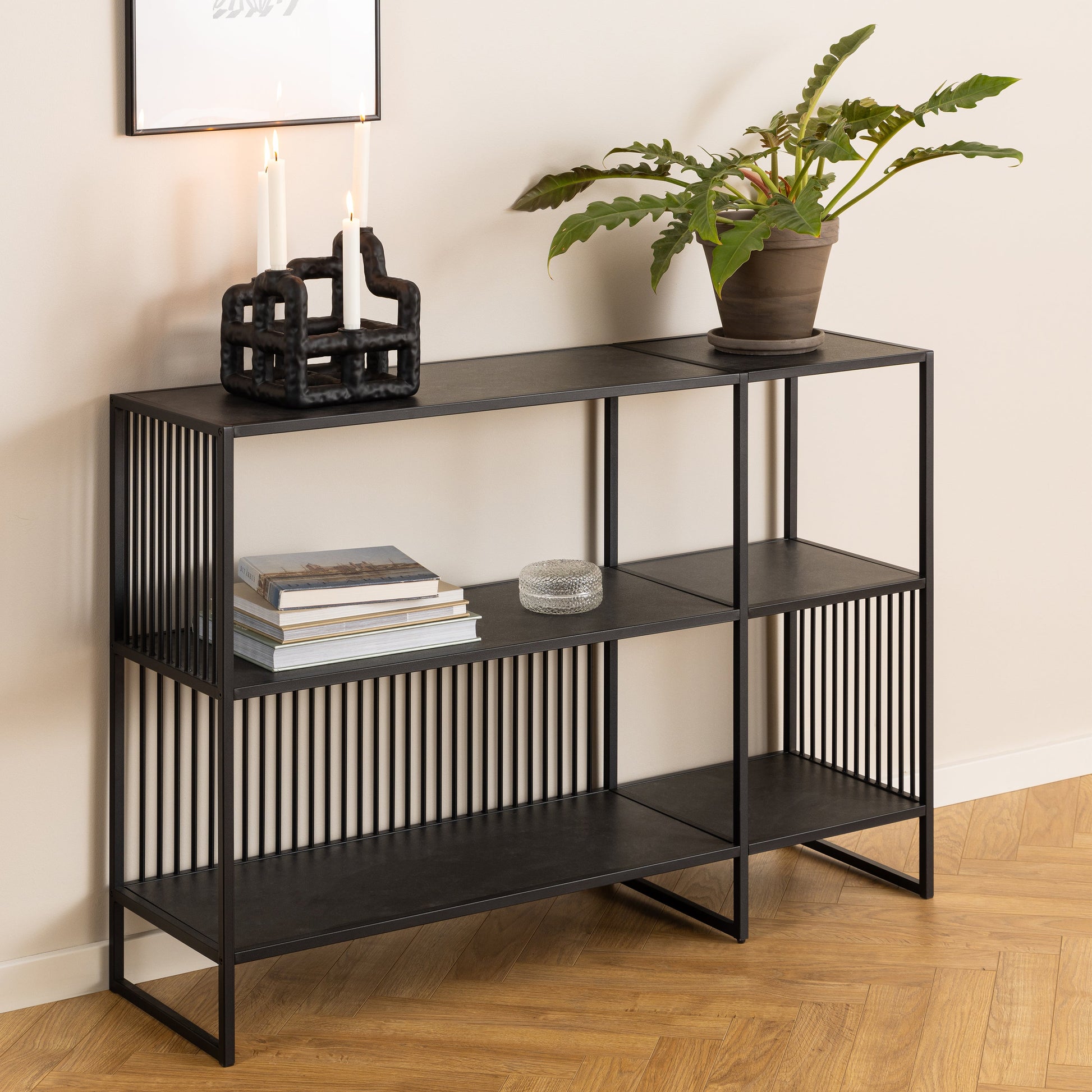 Cote | Furniture Strington Bookcase, 2 Shelves - Black Strington, Bookcases 90A0000104669