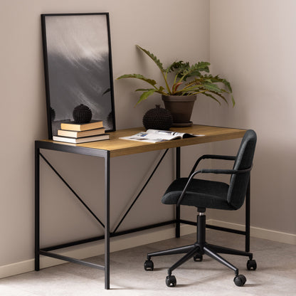 Cote | Furniture Bahamas Office Desk - Oak & Black Bahamas, Dressing Tables & Desks 90A0000104776