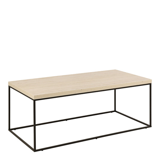 Cote | Furniture Barossa Coffee Table,Light Oak Top & Black Steel Base - 110x55x45cm Barossa, Coffee Tables 90A0000105360