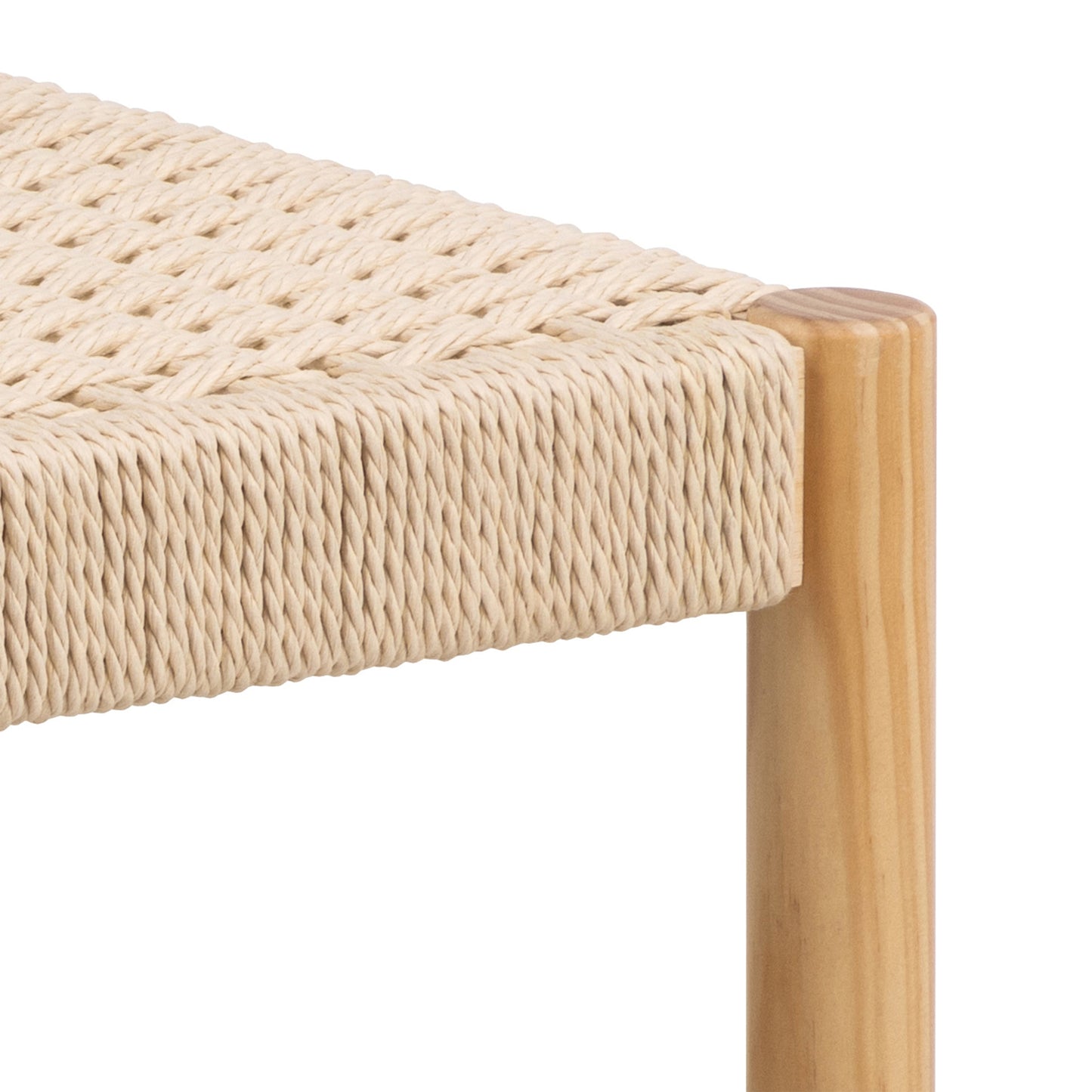 Alvin Weaved Bench - Off White