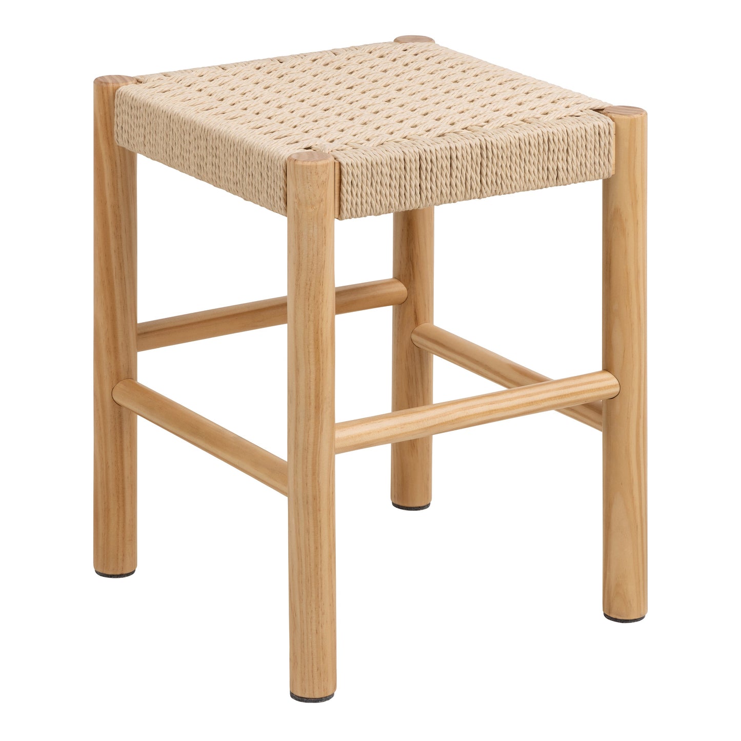 Alvin Weaved Stool - Off White