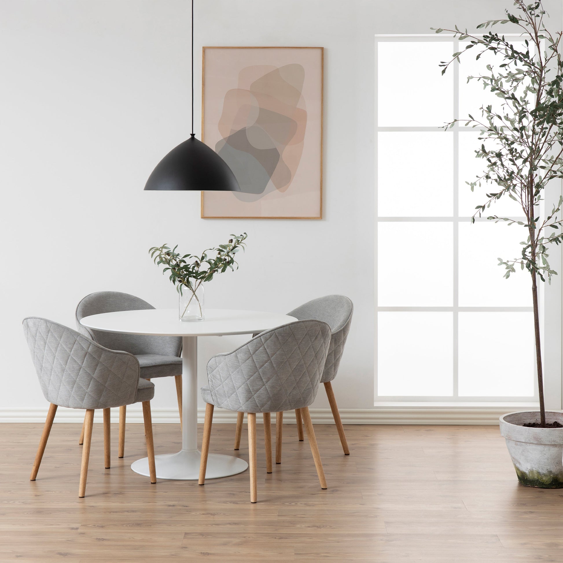 Cote | Furniture Ibiza 2-4 Seater Dining Table, Round  - White Ibiza, Dining Tables 90A10110-1