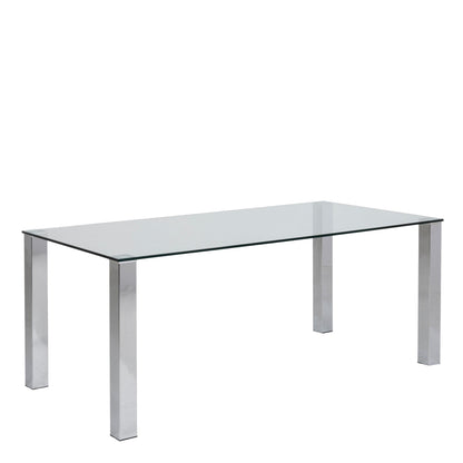 Cote | Furniture Kante 6-8 Seater Dining Table with Glass Top - Chrome  Kante, Dining Tables 90AH000009210