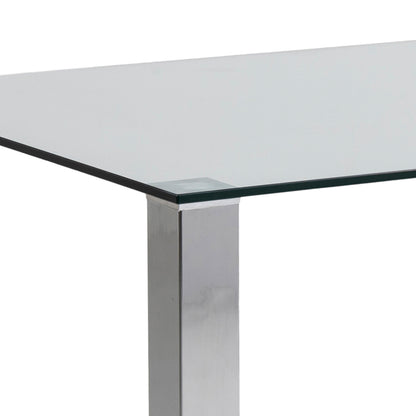 Cote | Furniture Kante 6-8 Seater Dining Table with Glass Top - Chrome  Kante, Dining Tables 90AH000009210