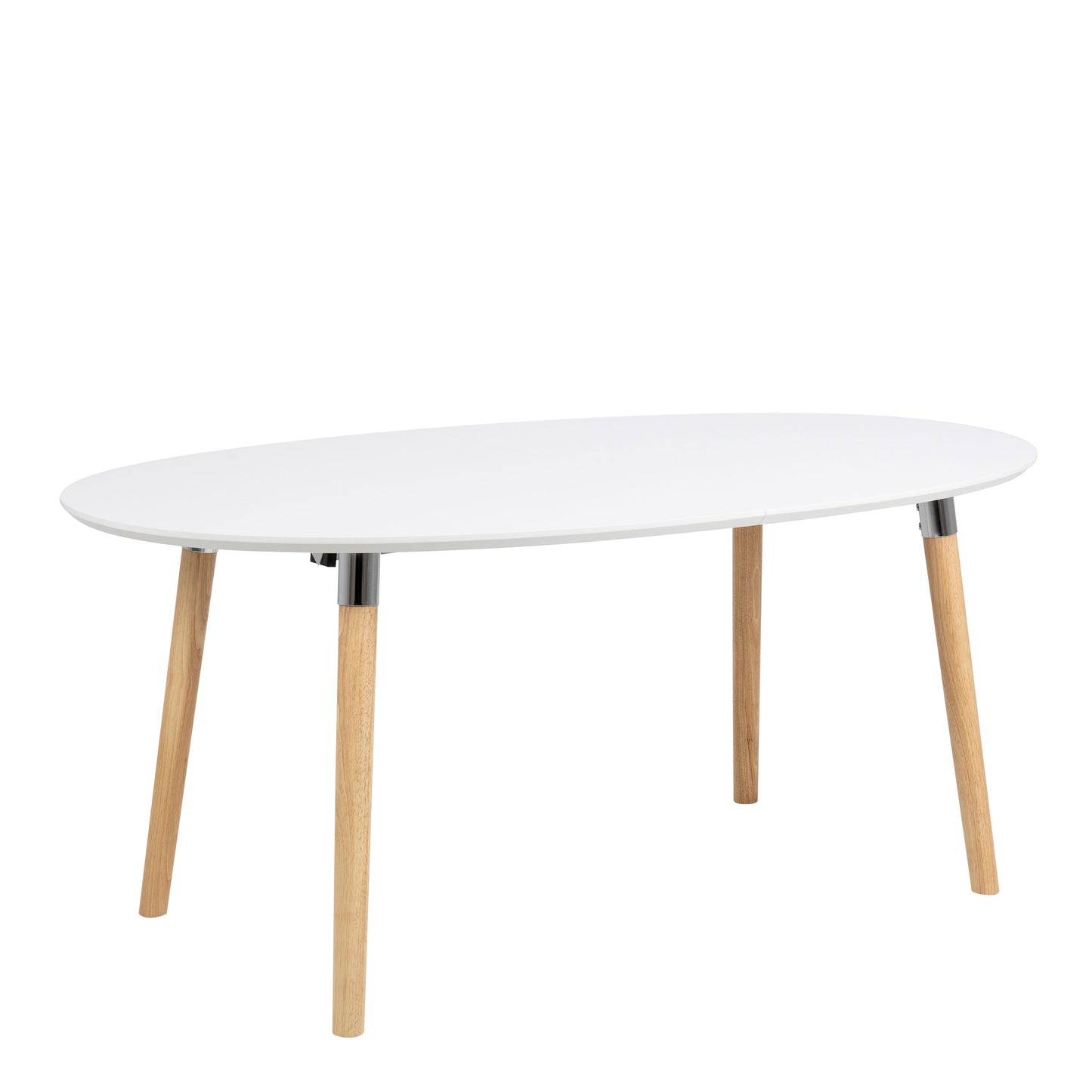 Cote | Furniture Belina 6-8 Seater Extendable Oval Dining Table - White & Oak Belina, Dining Tables 90AH000013704