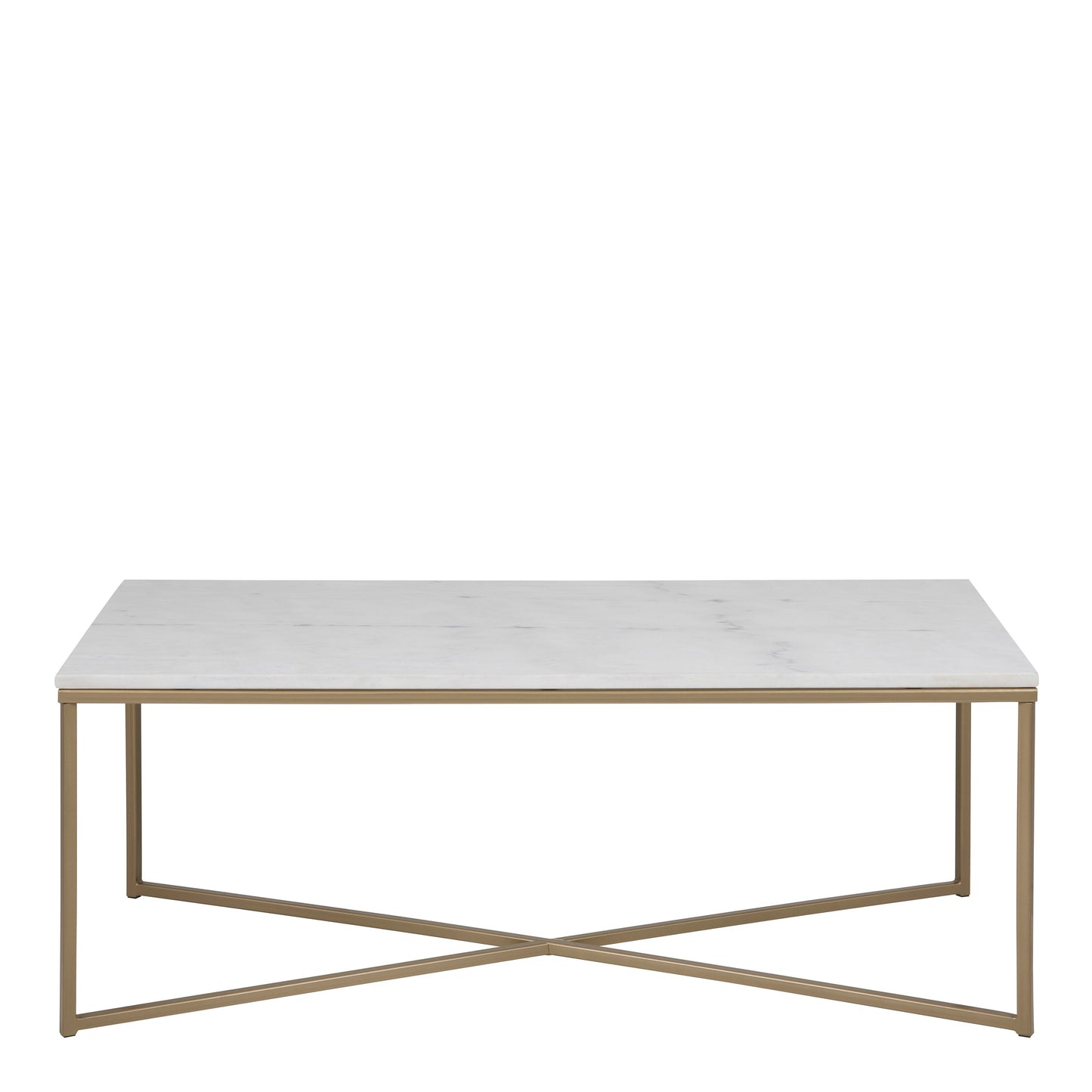 Cote | Furniture Alisma Coffee Table with White Marble Effect Top - Gold Alisma, Coffee Tables 90AH000017128