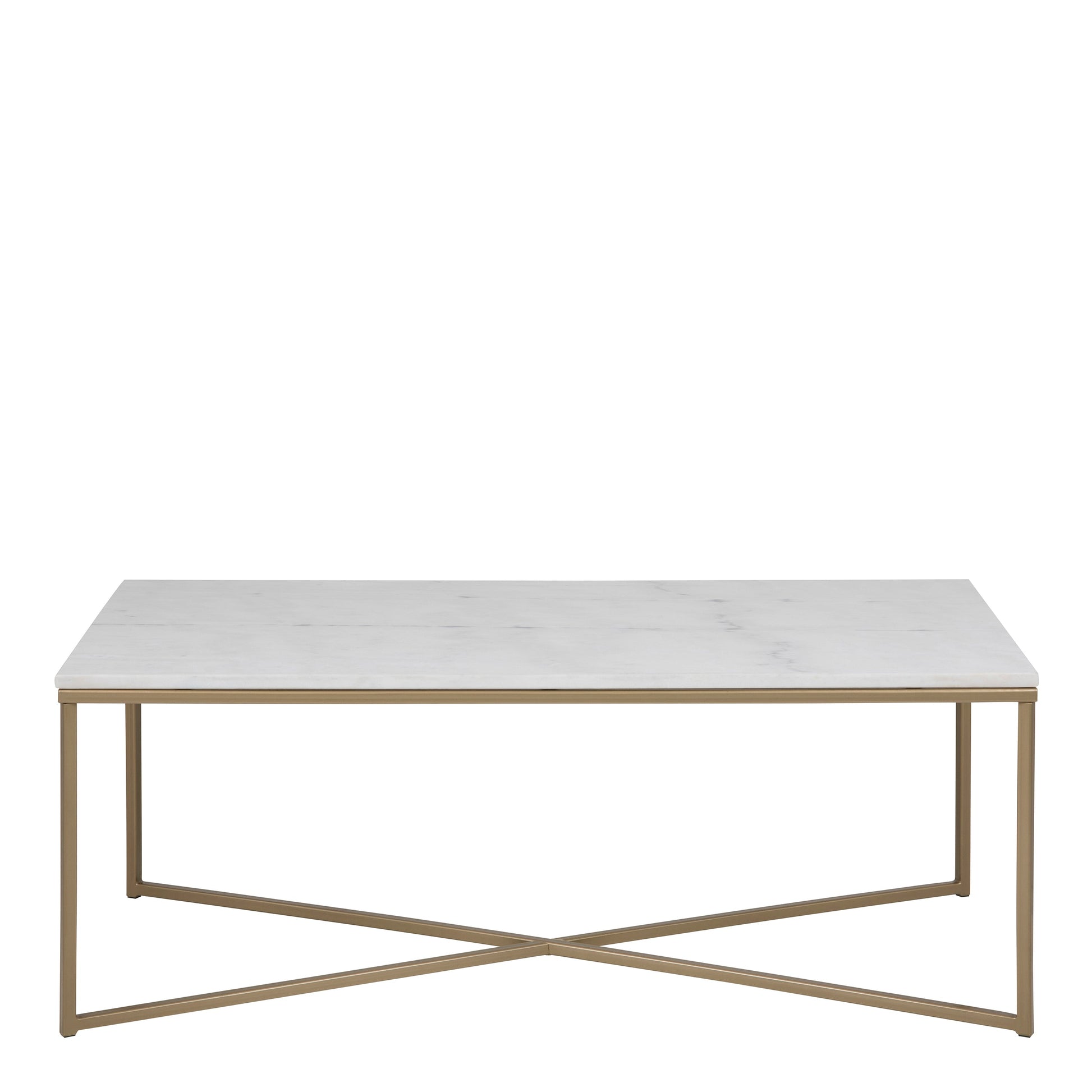 Cote | Furniture Alisma Coffee Table with White Marble Effect Top - Gold Alisma, Coffee Tables 90AH000017128