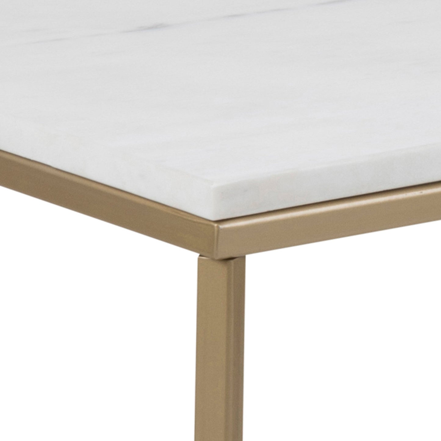 Cote | Furniture Alisma Coffee Table with White Marble Effect Top - Gold Alisma, Coffee Tables 90AH000017128